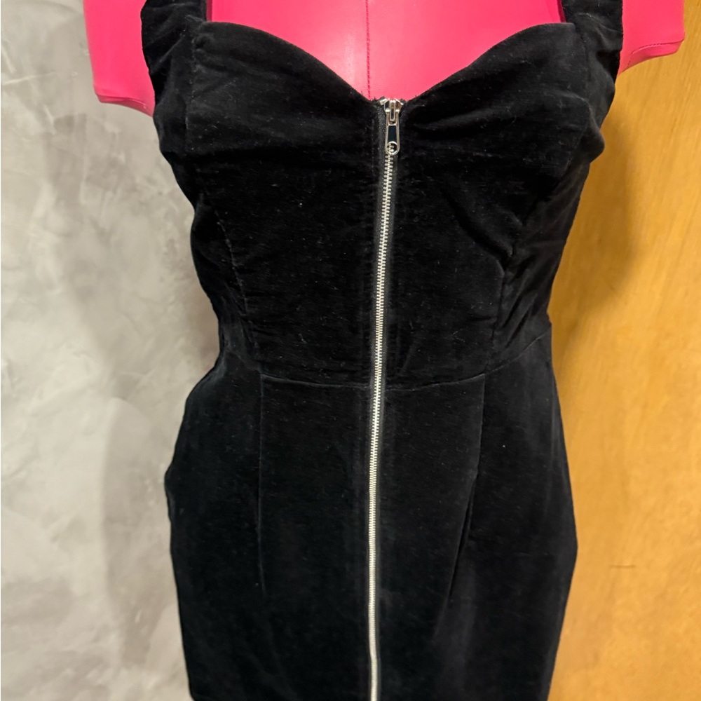 H&M Black Mini Dress with Zipper